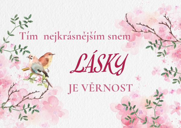 Zamilovaná pohlednice Věrnost (1)
