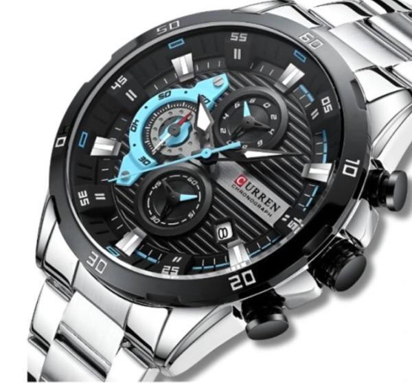 Hodinky Curren black-silver New (1)