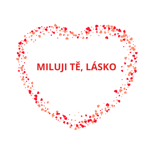 Polštář Miluji Tě Lásko 40x40 cm (1)