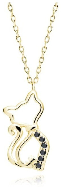 Stříbrný přívěsek zlatý křížek (1)