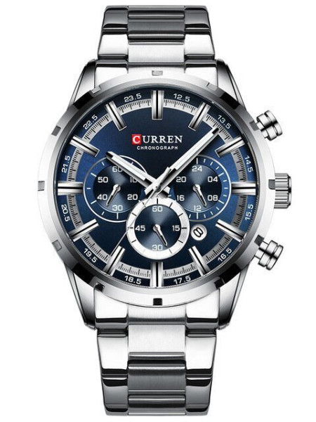 Hodinky CURREN 8355 Chronograf silver-blue (1)