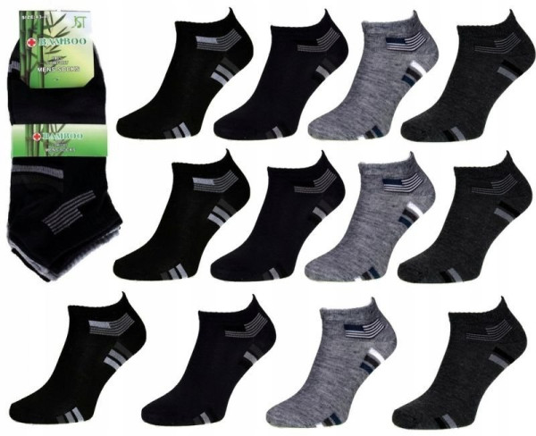 Ponožky kotníkové bambusové pánské 3 Pack (1)