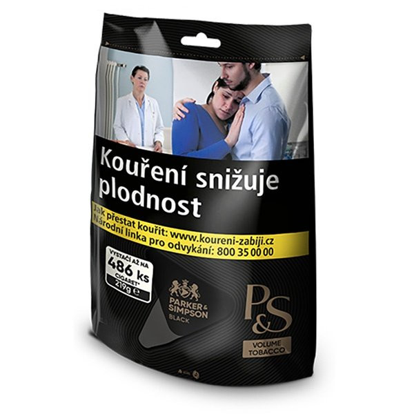 Tabák PS Black 233 g – silná tabáková směs (1)