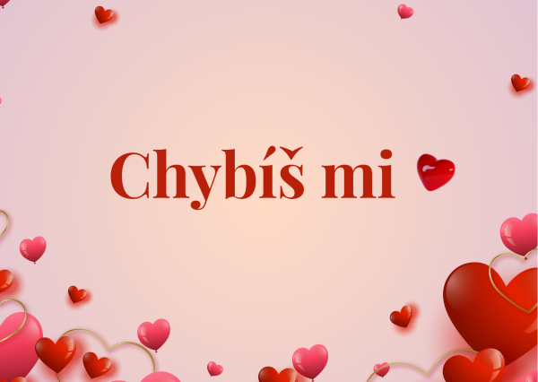 Pohlednice „Chybíš mi“ (1)