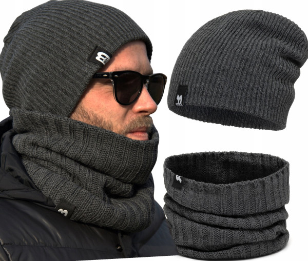 Komplet Beanie zimní čepice a nákrčník pepito unisex (2)