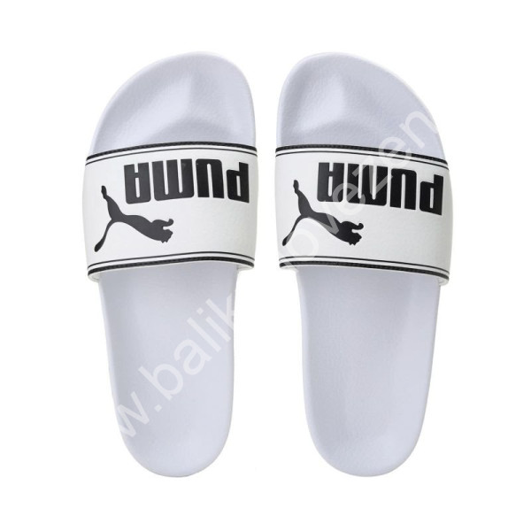 Pantofle Puma Ledcat white (1)