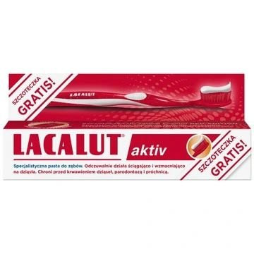 Zubní pasta Lacalut Aktiv + zubní kartáček Red edition (1)