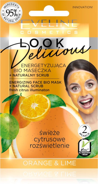 Plaťová maska Eveline Look Delicious Orange-Lime 10 ml (1)