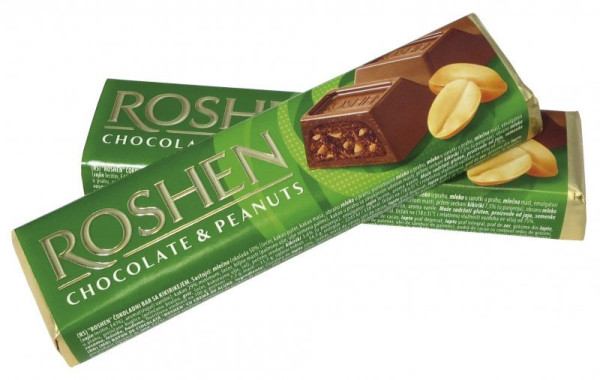 Tyčinka čokoládová Roshen Arašídová 43g (1)