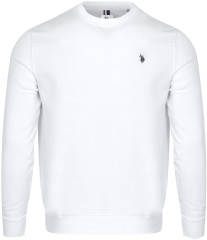 Mikina U.S.POLO regular bílá pánská až 3XL