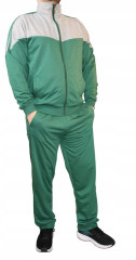 Pánská tepláková souprava – mikina na zip + kalhoty zelená Pohodlná pánská souprava ze směsi bavlny s mikinou na zip