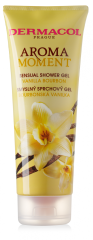 Sprchový gel DERMACOL Aroma Moment Vanilka 250 ml Voňavý sprchový gel s hřejivou vůní vanilky