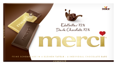 Čokoláda Merci extra hořká 72% 100 g Intenzivní hořká čokoláda pro opravdové milovníky kakaa