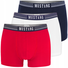Boxerky MUSTANG 3-pack bavlněné s elastanem Pohodlí, které drží celý den