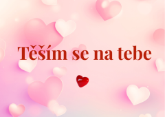 Pohlednice „Těším se na tebe“ Radost, která už teď začíná