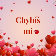 Polštář 40×40 cm „Chybíš mi“ Blízkost, která bolí i spojuje