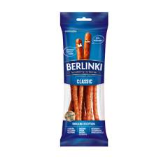 BERLINKI Kabanosy Klasik 85 g Klasická masová chuť, která nezklame