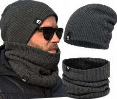 Komplet Beanie zimní čepice a nákrčník unisex