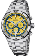 Hodinky Festina Chrono Bike F20670 žluté Žlutý chronograf nabitý energií cyklistiky
