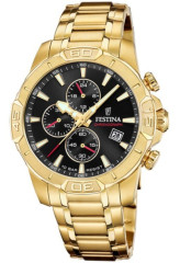 Hodinky Festina Timeless Chronograph F20705 Černá a zlatá – výrazná elegance na zápěstí