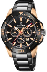 Hodinky Festina Chrono Bike F20645 Rose Gold a černá v pořádně výrazné cyklistické edici