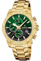 Hodinky Festina Timeless Chronograph F20705 Zlatý chronograf, který na zápěstí nepřehlédnete