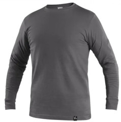 Tričko pánské CXS dlouhý rukáv šedé do 3XL Pohodlná bavlněná klasika do práce i na volný čas