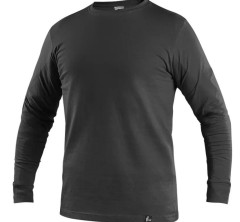 Tričko pánské CXS dlouhý rukáv černé do 3XL Pohodlná bavlněná klasika do práce i na volný čas