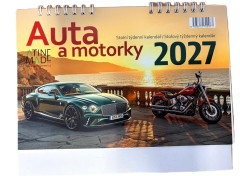 Stolní kalendář Auta a motorky 2027 Vůně benzínu a silných strojů po celý rok