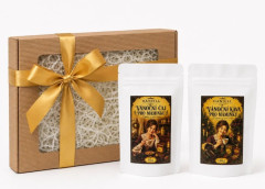 Vánoční vintage sada pro maminku – káva 100 g + čaj 50 g Voňavé Vánoce pro maminku, která myslí na všechny kolem